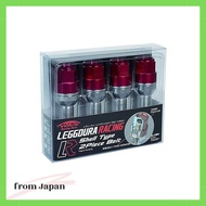 KYO-EI Wheel Bolt LEGGDURA RACING Bolt [M14 x P1.5] Taper: 60° Neck: 28mm Red KIC3028R4