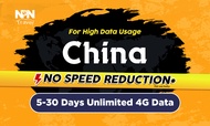 5-30 Days Unlimited Data 4G SIM Card (SG Pickup) for Mainland China (600 MB/ Day + Unlimited Data)