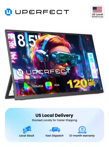 UPERFECT 18 UMax 18.5'' 120Hz Portable Monitor Laptop Extend Screen With Type-C Mini HDMI Second Dis