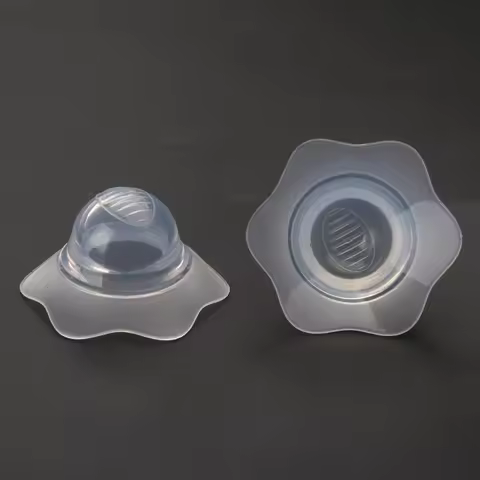2Pcs for Nano Silver Silicone Nipple Corrector Petal-Shaped Extractor Antibacterial Invagination Fla