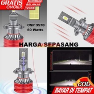 - Led Headlight Csp 3570 50w H1 H3 H4 H7 H11 Hb3 Hb4 D2 D4 Car Headlights - H4