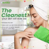 MOLIHA Shower Bath Scrub Glove, Coarse Grain Portable Bath Glove,  Simple Body Scrub Glove SPA