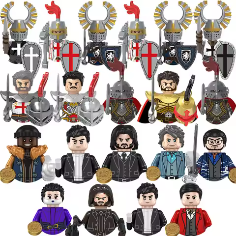 Middle Ages Knight Building Blocks John Wick Mini Figures Minifigures Toys Bricks Gifts For Children