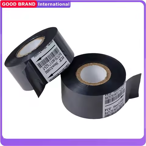 Hot Stamp Thermal Ribbon Of Ribbon Printing Machine 30*100m Date Code Printer Accessory Black 30mm W