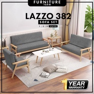 F&F : Lazzo 382 Solid Wood Frame 1 / 2 / 3 Seater Sofa/ sofa set /sofa murah/ sofa kayu