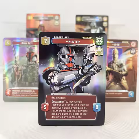 Foil SWUDB Proxy Movie Star Wars Unlimited Cards BOBA FETT IG-88 HUNTER SWUDB Double Sided Foil Card