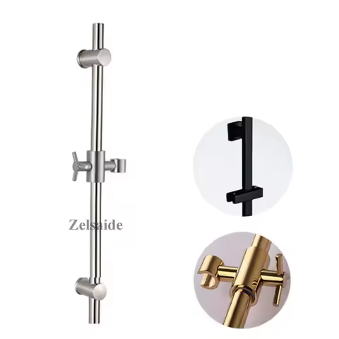 66cm length SUS 304 shower sliding bar golden / black / gray color