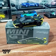 Mini GT Lamborghini Huracan Sto Nero Nactics Unsealed