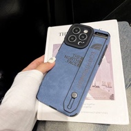 Suede Case IPhone Xs Max Wristband Leather Phone Case Is Used for The Anti-fall Back Cover of IPhone 11 12 13 14 15 Pro MAX.