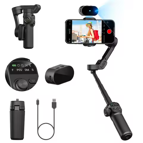 AOCHUAN Smart X2 Ai Handheld Gimbal Stabilizer Built in Extension Rod Equipped with LED display Smar