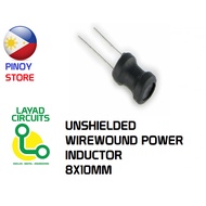 Unshielded Wirewound power inductor 8x10mm 1uH-100uH