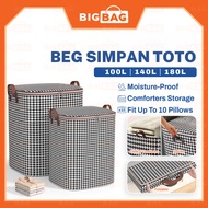 Beg Simpan Toto Big Bag Storage Beg Waterproof Clothes Comforter Bag Storage Beg Toto Berzip Beg Tah