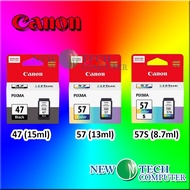 INK CANON PG47 / PG 47/ PG-47 BLACK / CL57 / CL-57 / CL 57 COLOR / CL57S CL-57S INK CARTRIDGE NEW TE
