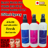 pH6 Water 250ml / Strong Acidic pH2.5 / Strong Kangen pH11.5 250ml