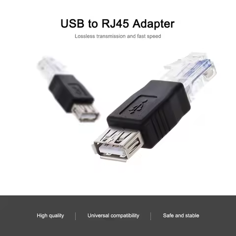 ADSL Ethernet Plug Adapter RJ45 USB to RJ45 Adapter USB2.0 Female to Ethernet RJ45 Male Plug Adapter