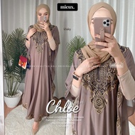 Kaftan Ceruti Chloe Super Aplikasi Bordir Best Seller/ Baju Kaftan Muslim/ Gamis Kaftan Pesta Mewah Kekinian/ Baju Pesta Kaftan Wanita Bahan Ceruti Best Seller All Size Up To Jumbo