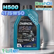 DashOil H500 4T 15W50 Semi Synthetic (1 Liter) | Minyak Hitam Motor Yamaha Honda SYM Kawasaki