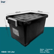 Container Box 95 52 45 Liter Kotak Penyimpanan Serbaguna Akako 100 70 50 L Hitam Plastik ezy