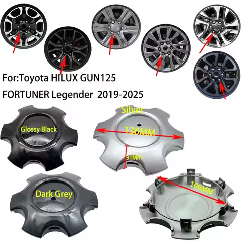 4Pcs 136mm Wheel Hub Center Caps for Toyota Hilux Fortuner 2019-2025 4260B-0K350 4260B-0K360 4260B-0