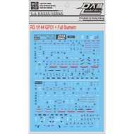 [Da Lin] Water Decal RG 1/144 GP01 Gundam + Full Burnern