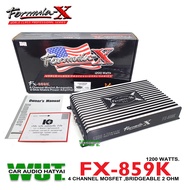 FORMULA-X เครื่องเสียงรถยนต์/เพาเวอร์แอมป์ขับลำโพงเสียงกลางแหลม 4Channel/คลาสAB กำลังขับ 1200วัตต์RM