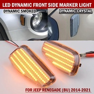 2Pcs Amber LED Bulb Front Side Marker Light Kit For 2015-2021 Jeep Renegade, Replace OEM Amber Sidem