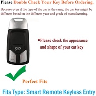 SANRILY 1Pcs Carbon Fiber Texture Car Key Cover for Audi A4 Q7 Q5 TT A3 A6 S5 B9 FV Keyless Entry Re