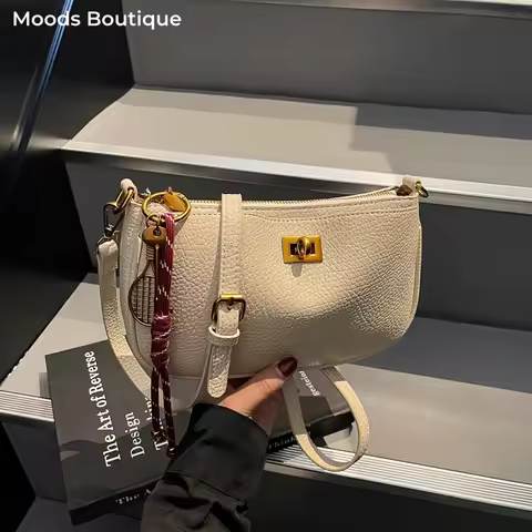 MOODS Branded Luxury Underarm Shoulder Bags For Women Locker Crossbody Satchel With Pendant 2025 Sum