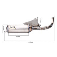 Motorcycle Exhaust Pipe Modification Suitable for jogV8 Large Displacement Handmade Pipe Ten-Section