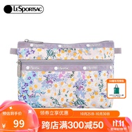 Lesportsac乐播诗新款包包女包拉链手拿包手抓包轻便化妆包送女生礼物 绽放之诗