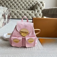 New Denim Denim Backpack Pink Shoulder