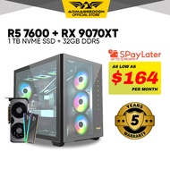 Armaggeddon Ryzen 5 7600 + RX 9070XT Custom Gaming PC Desktop 1TB SSD 32GB DDR5 RAM