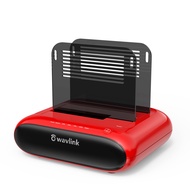 WAVLINK USB3.0 to SATA I/II/III Dual Bay External Hard Drive Docking Station for 2.5/3.5in HDD, SSD 