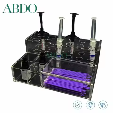 Dental Acrylic Composite Applicator Dispenser Organizer Holder for Composite Syringes & Accessories