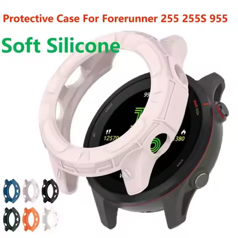 Silicone Case Cover For Garmin Forerunner 255 255S 955 Smart Watch Strap Soft Protective Bumper Prot