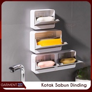 Bar Soap Rack Open and Close Wall Mounted Dustproof Bathroom Divider Box