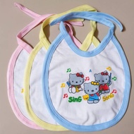 3Pcs Slaber [ SINGING SONG ] - Baby Apron - Baby Eating Coaster.