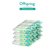 Offspring Biodegradable Plant-Based Baby Wipes 80 ct (12 Packs) [960Pcs] | Tisu Basah Bayi 80 ct (12