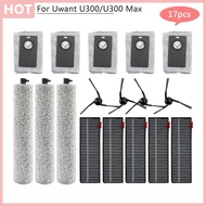 For Uwant U300 / U300 Max Interior Replacement Parts Roller Cloth Hepa Filter Side Brush Dust Bag Sw