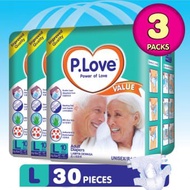 P Love Value Pack Adult Diapers 3x pack (M10/L10/XL8)
