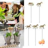 UMISTY Drink Stirrers, Metal Horse Stirrer Drink Tool Horse Straw Decoration, Gifts Horse Shape Water Cup Accessories Metal Horse Straw