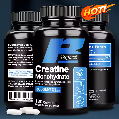 Creatine Monohydrate - Improves Energy and Endurance, Increases Muscle Mass, and Athletic Performanc
