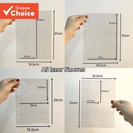 Photo Storage Bag A5 Binder Sleeves 1/2/4P Photo Album Refill Inner Cards Photocard Home Decor Photo