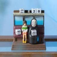 JPGO 宮崎駿 吉卜力 造型 萬年 日曆架 乘海原電鐵 神隱少女 千尋 無臉男 萬年曆 月曆 桌曆