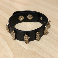 [包順豐] Red Valentino 七個小矮人黑色皮手繩 Snow White Black Leather Bracelet