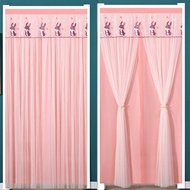 Door Curtain Anti-Mosquito Summer Double-Layer Screen Door Curtain Custom-Made Perforation-Free Bedroom Door Curtain Self