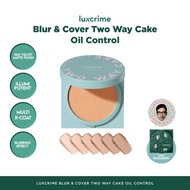 NEW OIL Control Luxcrime Blur & Cover Two Way Cake TWC size 4.5gr (mini) - 8.5gr (normal)