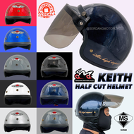 KEITH Half Cut Helmet SIRIM Steng Separuh with Smoke Visor MHR 半边帽