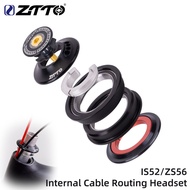 ZTTO Bicycle Internal Cable Routing​ Headset IS52 ZS56 Tapered 1-1/2" 28.6mm 52mm 56mm Hidden Hose H