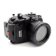 ตัวเรือนกล้องถ่ายรูปใต้น้ำกันน้ำ40ม./130ฟุต + เคส Sony A5100แข็ง67มม. สำหรับเลนส์ดำน้ำ16-50มม.